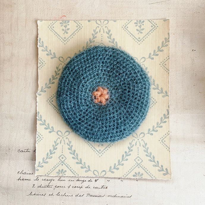 Hand crocheted Beret for Blythe - blue