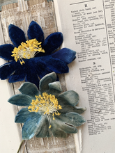 Load image into Gallery viewer, Vintage Millinery Flowers - Blue Velvet