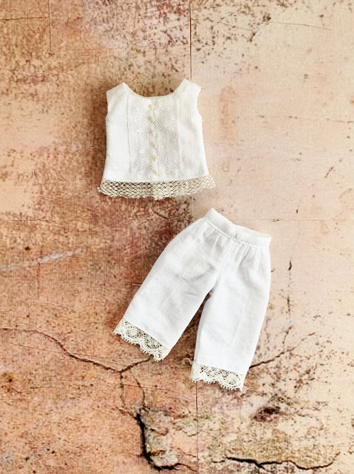 Bloomers and Liberty Bodice Set for Blythe Dolls - White