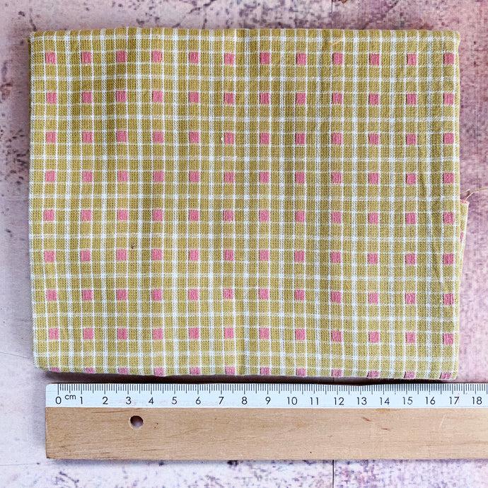 Textured cotton - Yellow woven