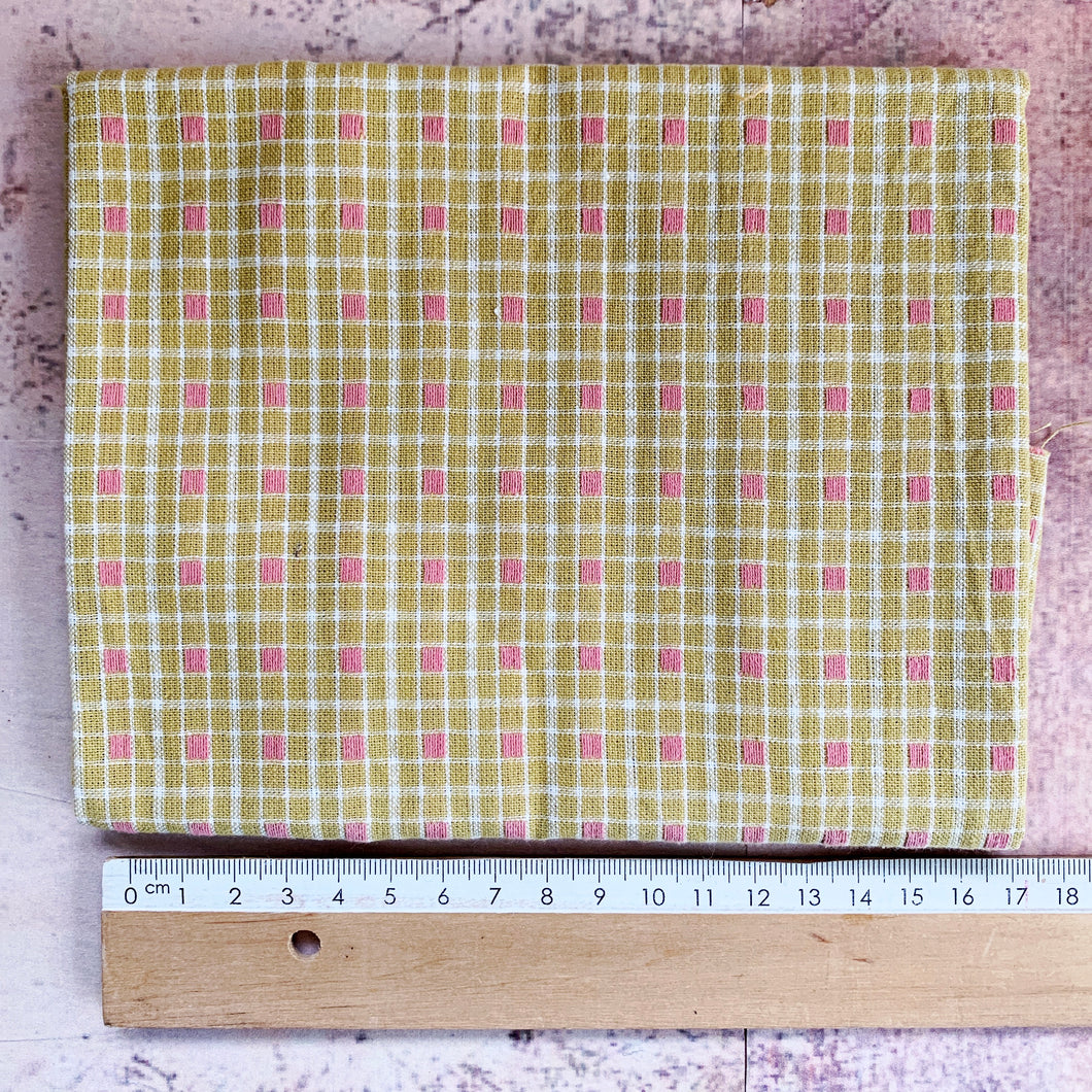 Textured cotton - Yellow woven