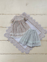 Load image into Gallery viewer, Round Yoked smock dress set for Blythe - Windowpane check