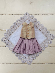 Waistcoat set for Blythe - Vintage skirt