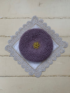 Hand crocheted Beret for Blythe - Lilac