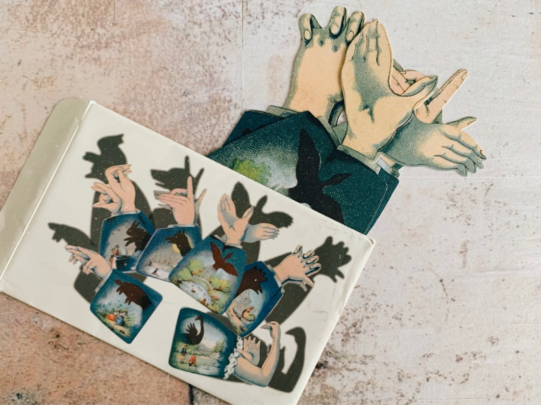A Pack of vintage paper ephemera shadow hands