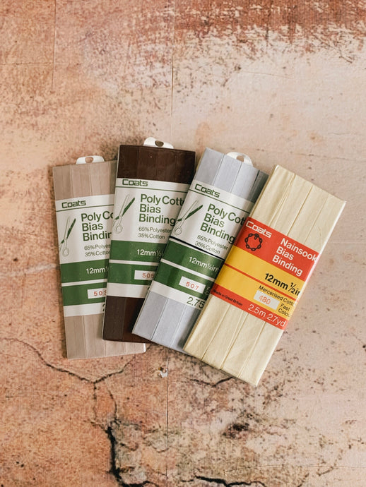 4 x vintage bias binding tapes