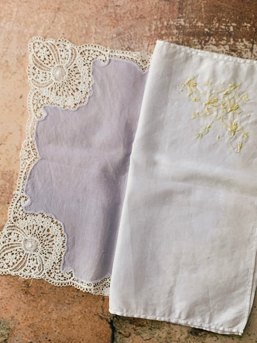 Vintage Hankies, extra fancy
